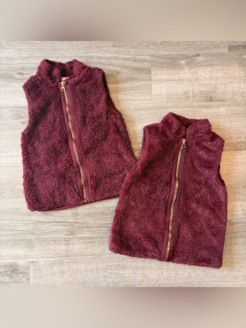 Little Lass toddler girls fuzzy vests